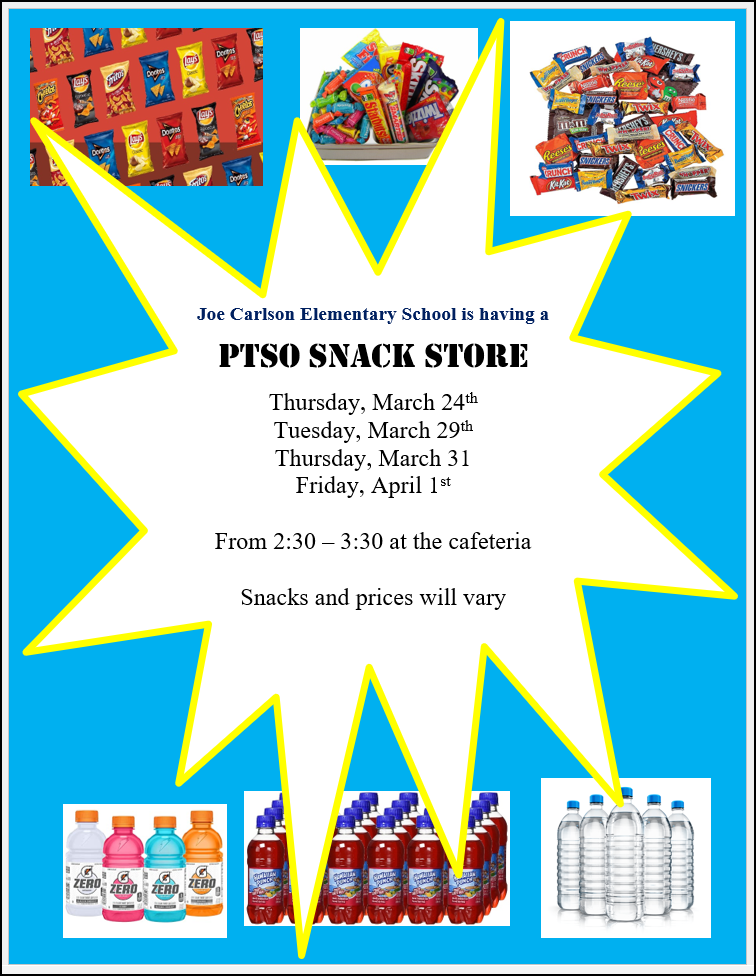 PTSO Snack Store | Joe Carlson Elementary School