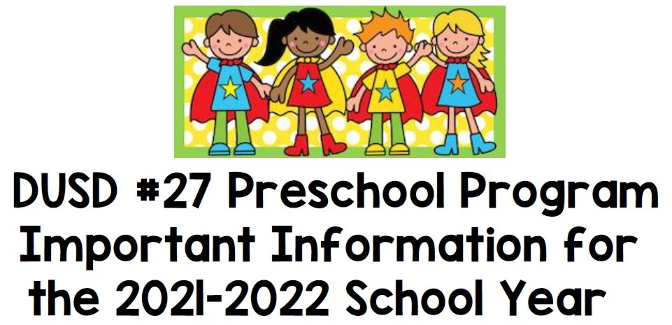 DUSD #27 PreSchool Information | Joe Carlson Elementary School