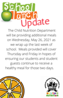 Child Nutrition Update for May 26th