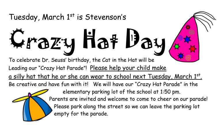 Stevenson's Crazy Hat Day
