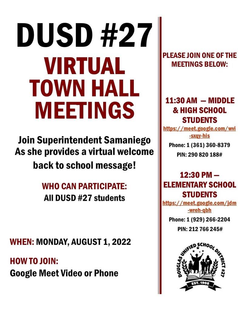 Student Virtual Town Hall