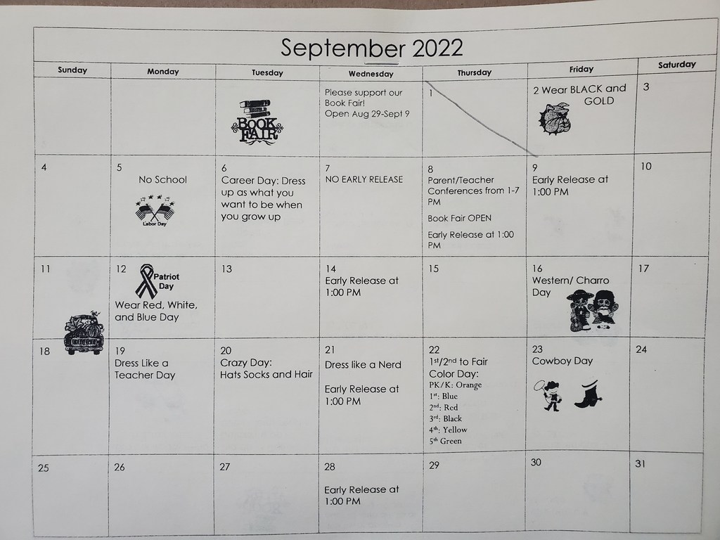 September calendar 