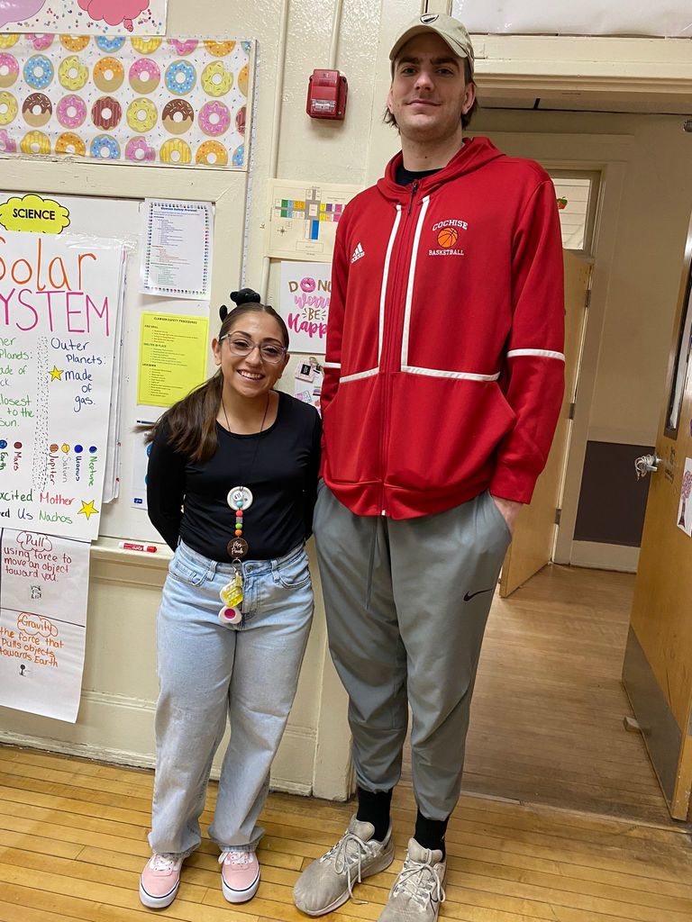 BB Player with Mrs. Pineda
